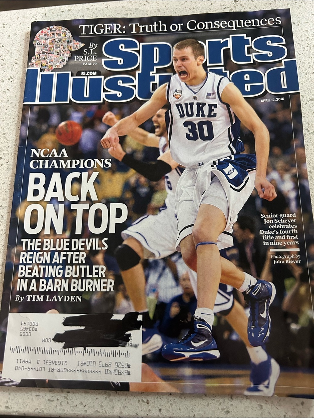 Sports Illustrated Duke Blue Devils NCAA Champions 2010 Jon Scheyer Cover